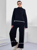Conjunto Tricô Valentina – Gola Alta Mullet e Calça Cintura Alta Louvia