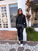 Conjunto Tricô Valentina – Gola Alta Mullet e Calça Cintura Alta Louvia